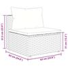3 Piece Garden Sofa Set with Cushions Black Poly Rattan
