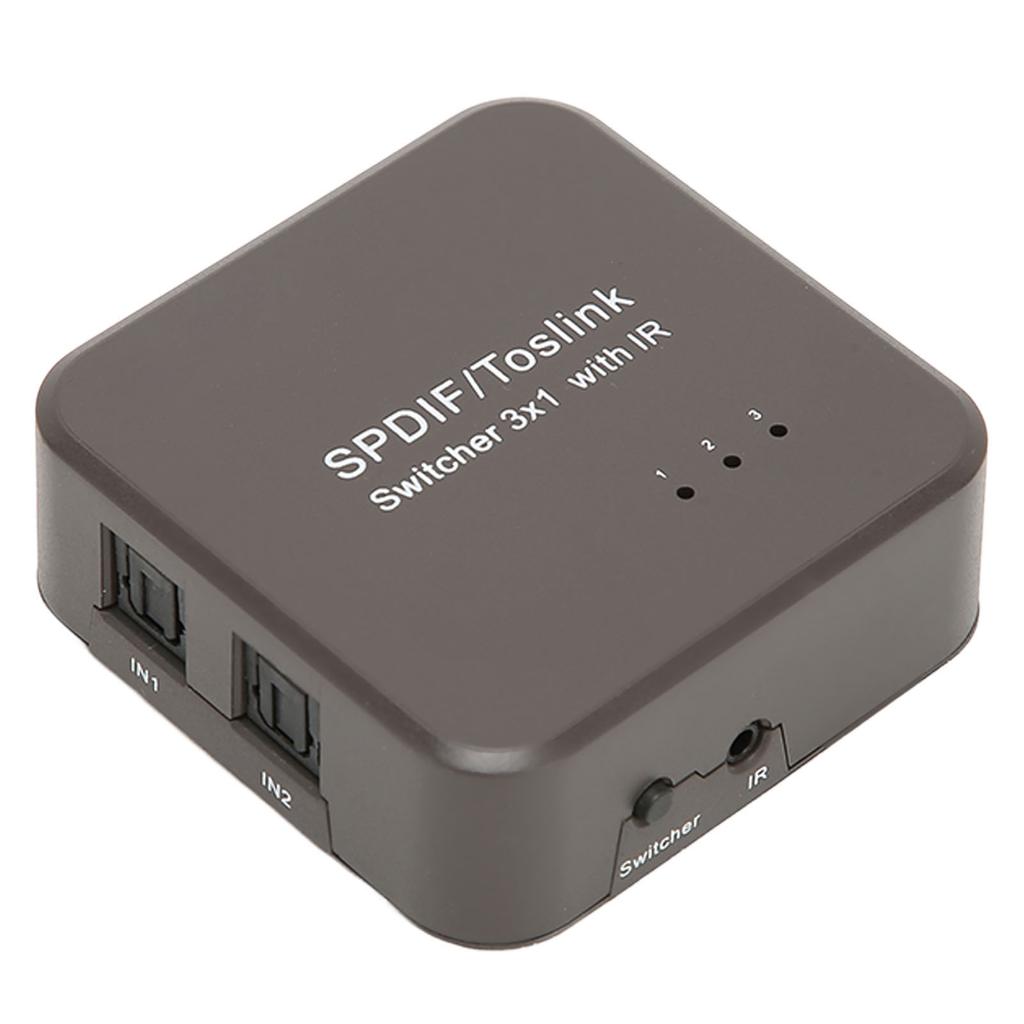 Цифровой оптический звуковой коммутатор 3 в 1 выход цифровой SPDIF звуковой разветвитель с дистанционным управлением