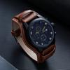 Watch Analog Waterproof Simple Male Brown Leather Strap Clock Japanese Battery [Baosho] Men's