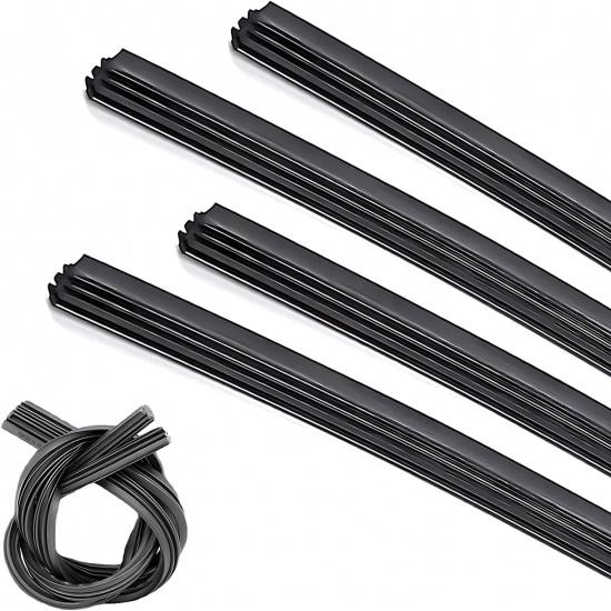 4 PCS Car Windshield Wiper Blade, 28" High Toughness Noise-reducing Environmentally Friendly Boneless Wiper Rubber Strip, Modification Accessories,