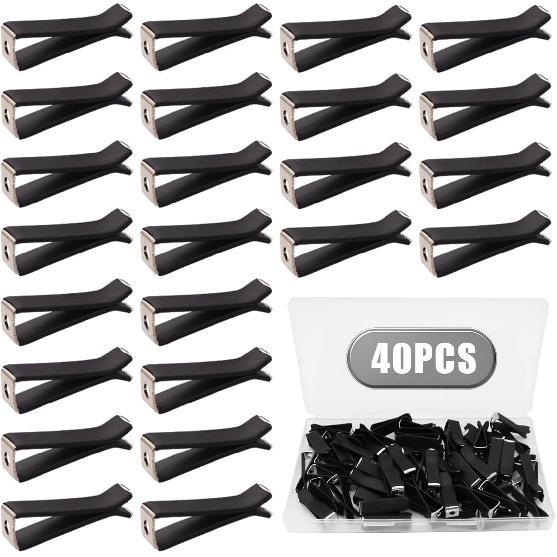 Dianrui 40PCS Black Square Head Car Vent Clips, 9Mm Auto Air Conditioner Outlet, Air Freshener For Car Office Home