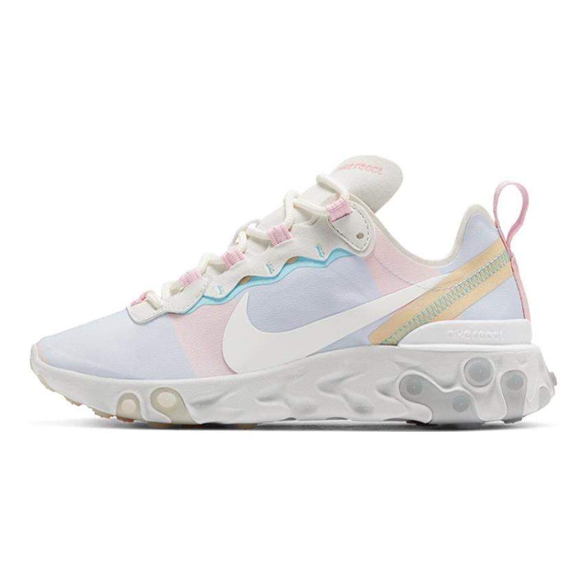 Nike Женские кроссовки React Element 55 Белый Малиновый Золотой DB5926-011