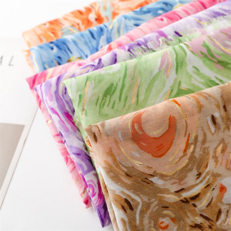 180*88cm Lightweight Scarves for Women Starry Sky Pattern Scarf Shawls Sunscreen Head Shawls Cotton Feeling Scarves and Wraps for Summer Shawl