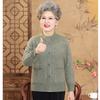 Middle-aged and Elderly People Loose Casual Round Neck Coat Grandma Sweater Cardigan Mother Sweater Old Lady Clothes Ladies.