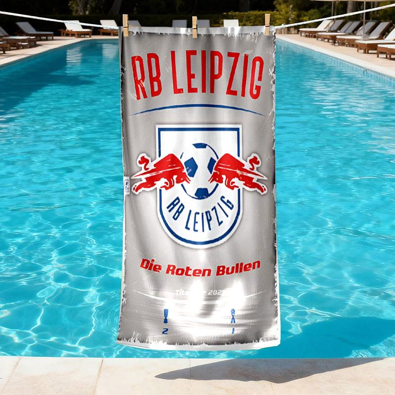 RB Leipzig Print Beach Towel Design, Soft, Lightweight. for Home Bathroom, Spa, Pool, Yoga, Surfing, Camping, Gift for Family, Friend