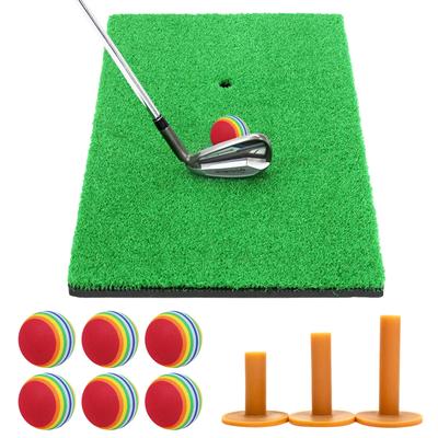 Коврик для гольфа GolfStyle Коврик для тренировки гольфа на открытом воздухе в помещении Тренировочный драйвер для свинга Iron Swing Тренировочный искусственный газон SBR 30 x 60 см Подставка для гольфа Мяч для гольфа E Set