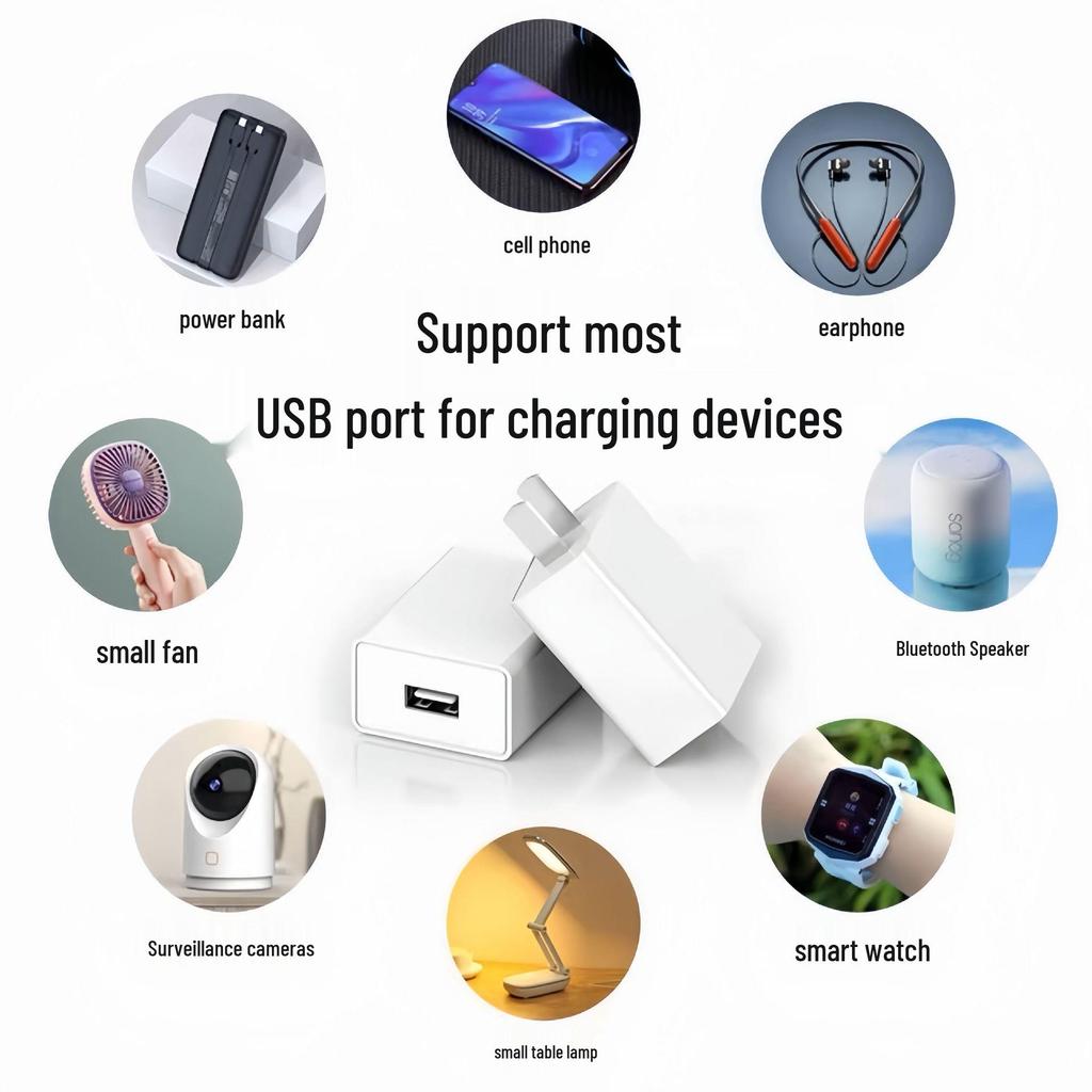 USB-зарядное устройство 5 В 2 А, сертифицировано 3C для планшетов и телефонов Android