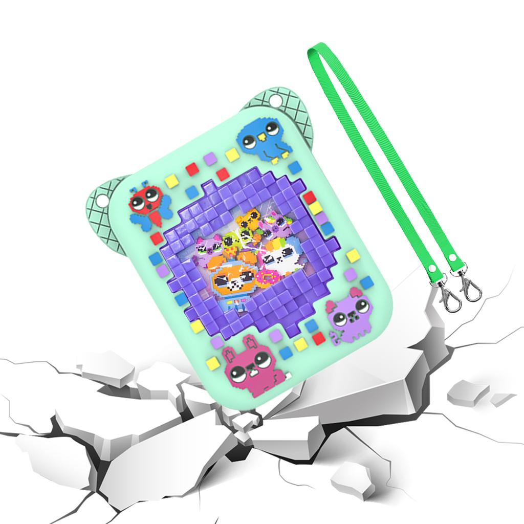 Silicone Sleeve Smart Virtual Interactive Pet Toys Protection Accessories Anti-Collision Protective Case With Lanyard