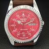 ВИНТАЖНЫЕ ОТРЕМОНТИРОВАННЫЕ МУЖСКИЕ АВТОМАТИЧЕСКИЕ ЧАСЫ SEIKO 5 6309A ЯПОНИЯ КРАСНЫЙ ЦИФЕРБЛАТ a442968-1