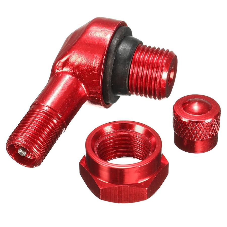 2PCS 11.3mm CNC Aluminum Red Motorcycle 90 Degree Rim Wheel Tire Valve Stems