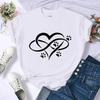 Women's New Fashion Heart-shaped Pattern Dog Paw Print Shirt T-shirt Casual Personalized Women's Printed Shirt Blouse