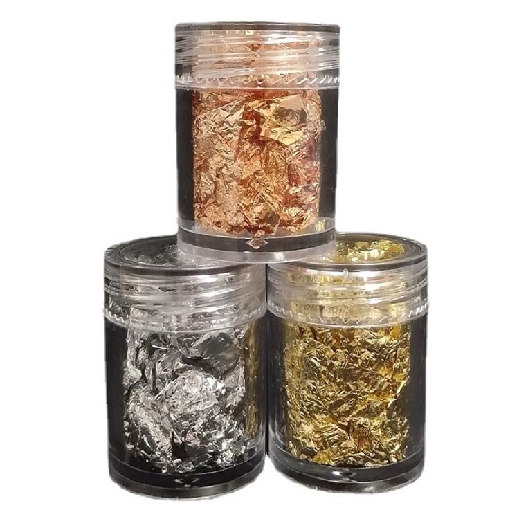 Блестящая фольга с ослепительными золотыми хлопьями для творческого рукоделия и дизайна ногтей