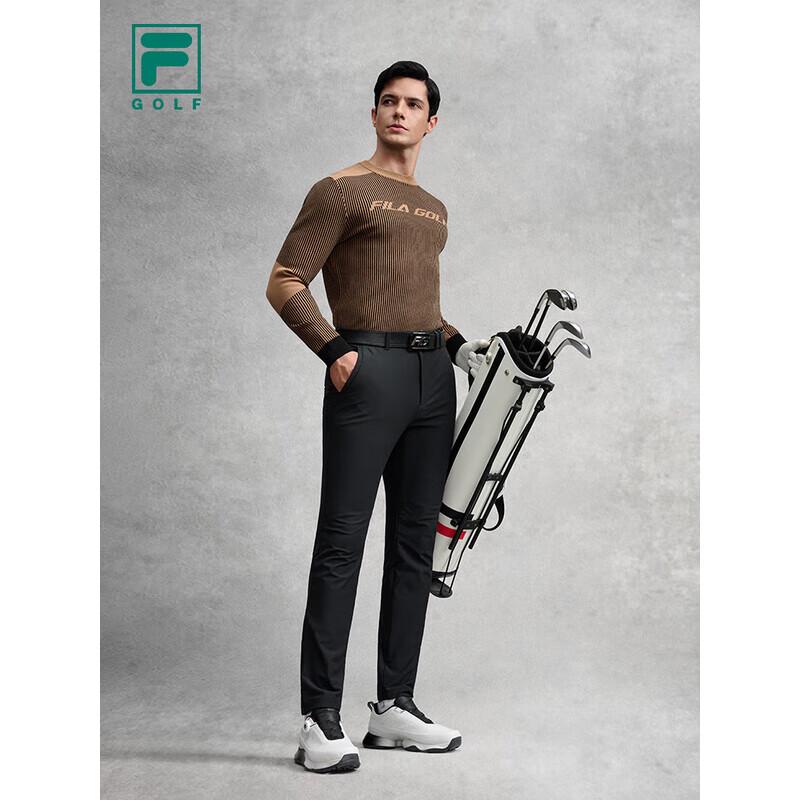 FILA Men's Winter Golf Vertical Stripe Pullover Sweater