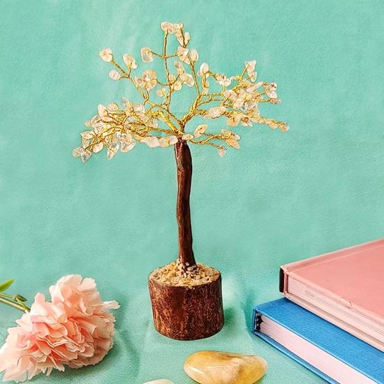 Хрустальное цитриновое дерево, 100 бусин M-Seal, фэн-шуй, камень, бонсай, денежное дерево для домашнего декора, новогодний подарок, рождественские экспонаты, статуэтка