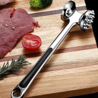 Алюминиевый молоток для стейка, металлический молоток для мяса, тендерайзер для мяса, тяжелый, прочный, двусторонний тендерайзер для мяса, бытовой кухонный инструмент