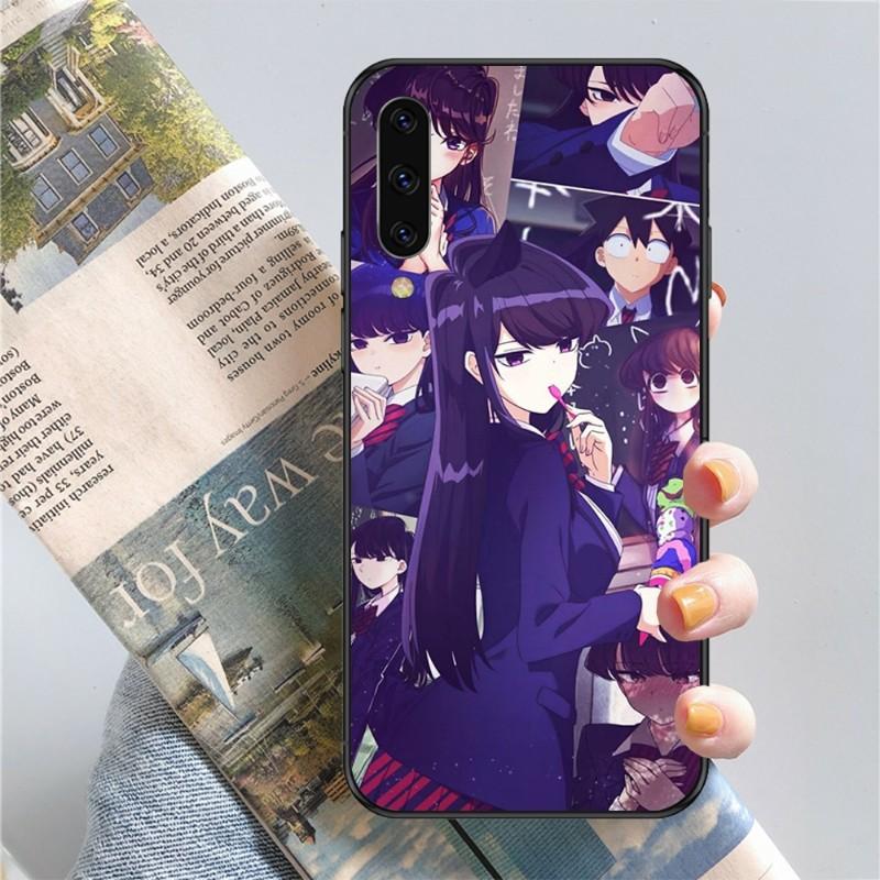 Komi-San Anime Phone Case For Samsung Note 9 10 20 Plus Pro Ultra J6 J5 J7 J8 Soft Black Phone Cover