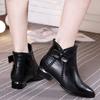 2024 Autumn Winter Women's PU Short Boots Ladies Fashion Bow Side Zipper Middle  Warm Casual Elegant Suede Ankle Boots Plus Size