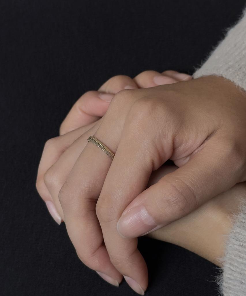 Faye 14K Fine Cube Ring (B Type)