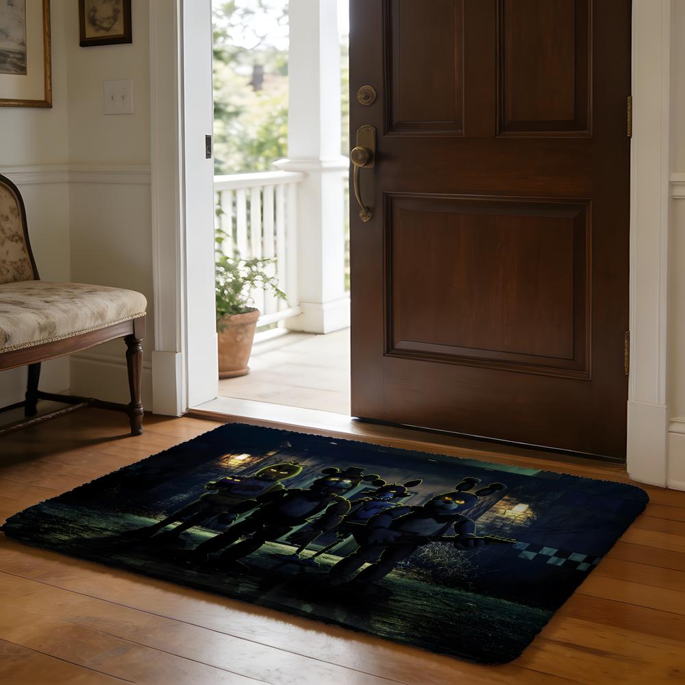 Floor Mat Soft Flannel Rug Non Slip Absorbent Mat for Bathroom Bedroom Home Decor Anime F Five N Nights at F Freddy
