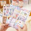 1 Piece Children Cute Cartoon Waterproof Transparent Scrapbooking Diary Stationery Sticker School Office Supplies