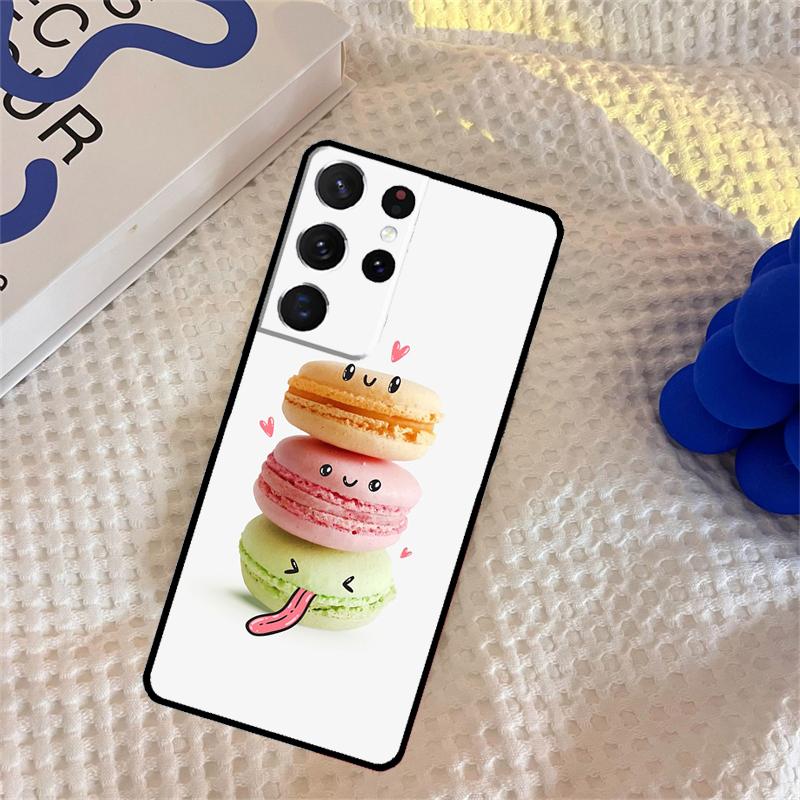 Макаруны Торт Десерт Милый Чехол Для Телефона Для Samsung Galaxy S25 Ultra S9 S10 S20 S22 S21 S23 FE S24 Plus Защитная Крышка