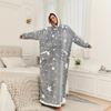 Winter Fleece Lined Hooded Blanket Sweatshirt Oversized Loungewear Home Outdoor