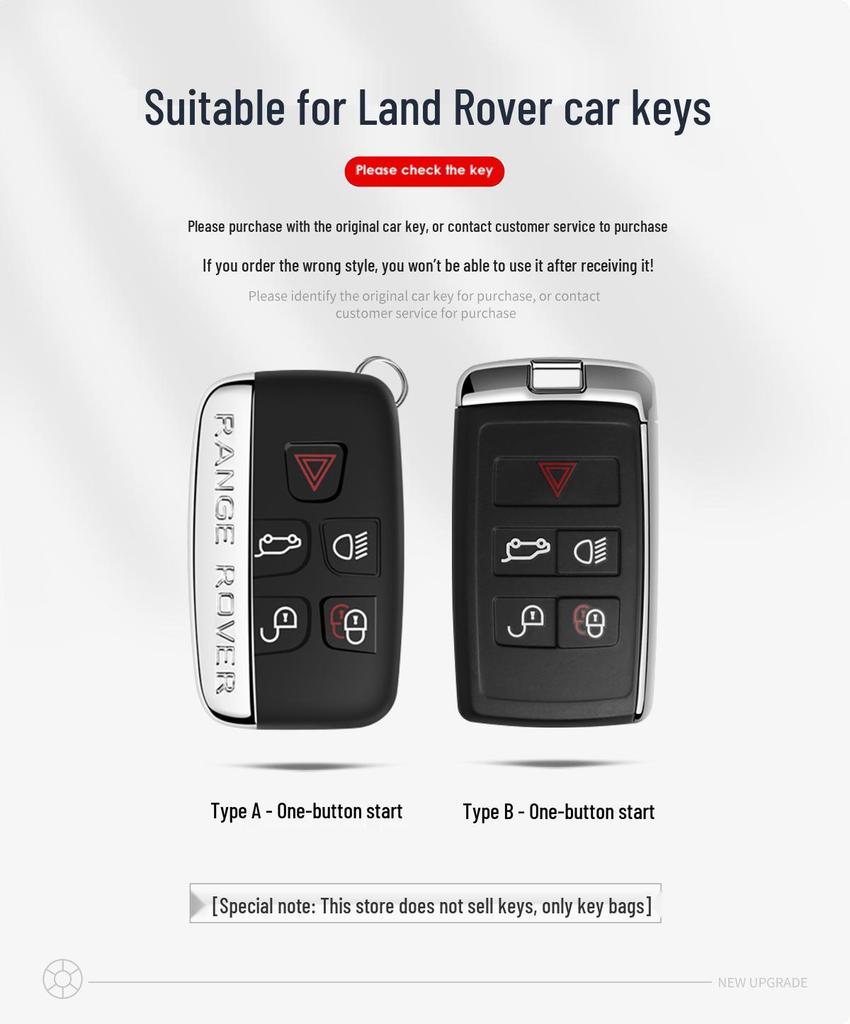 Чехол для ключей Land Rover Range Rover Evoque/Defender/Discovery - Высококачественная защитная пряжка