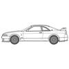 Fujimi Серия Wangan Midnite №4 Nissan Skyline GT-R R33 RGO Wangan-4 Модель для сборки