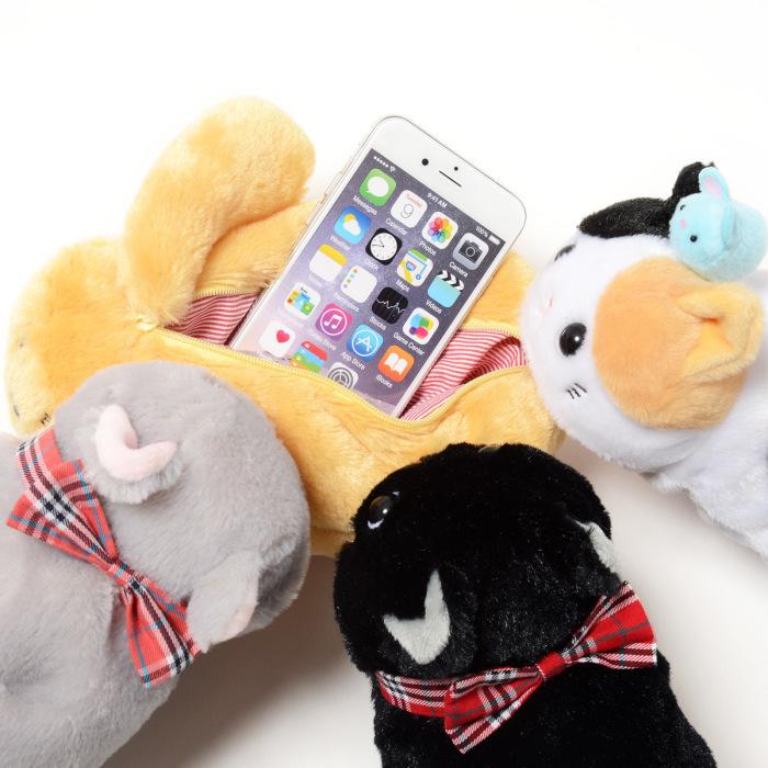 Япония Плюшевый пенал и сумка для хранения в виде дремлющего котенка