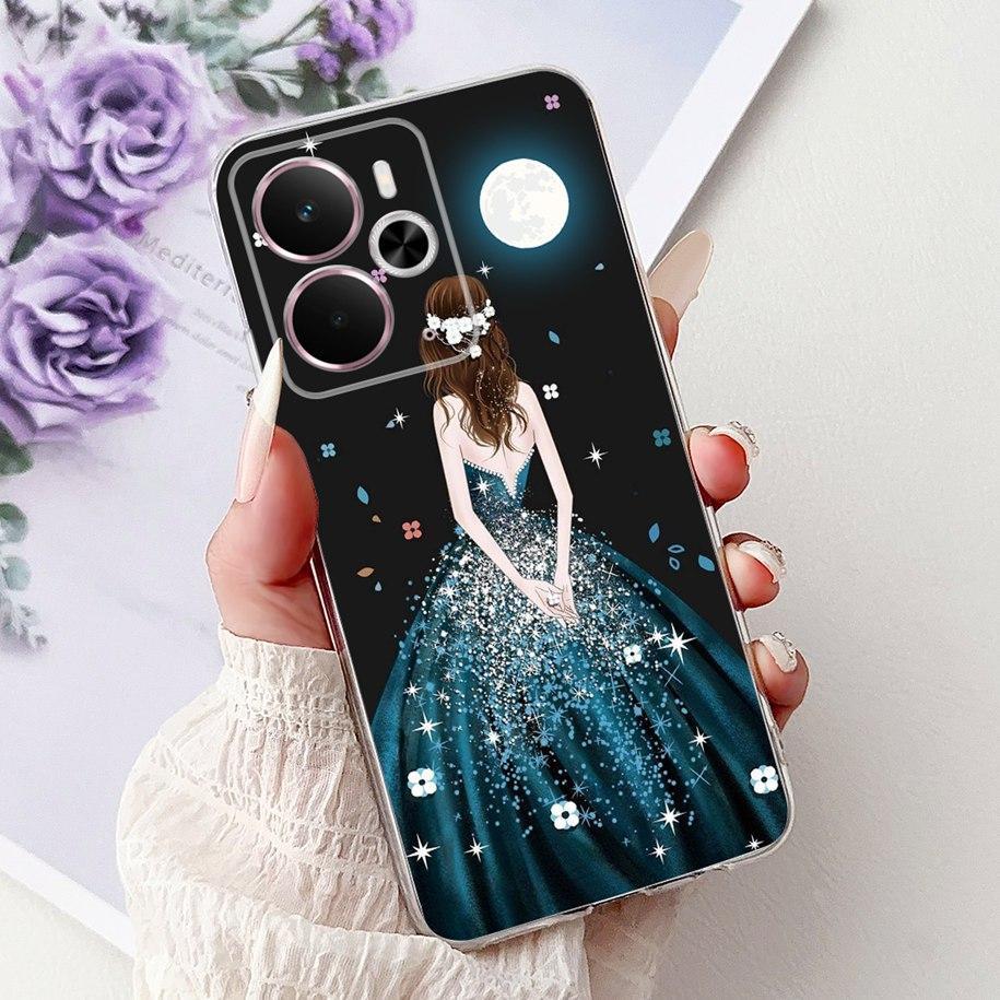 Чехол для Realme 14 5G Чехол-бампер Realme 14T RMX5078 RMX5075 Ударопрочный Силиконовый Мягкий ТПУ Цветочный Бампер Для Realme14 14 T Корпуса Телефона