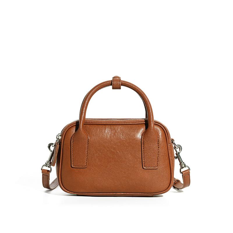 Genuine Leather Single-shoulder Women's Crossbody Bag A Niche and High-end Handbag for Office Women