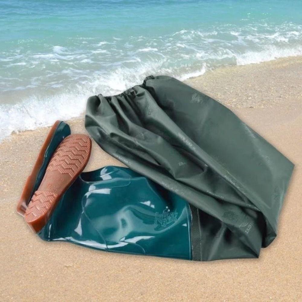 Plastic PVC Transplant Pants Wading Pants Shoes Waterproof Fishing Pants Integrated Fishing Pants
