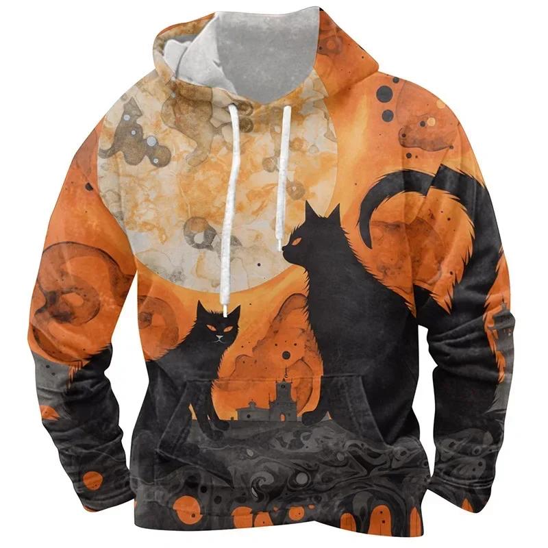 Новая Свободная толстовка с капюшоном Explosive Halloween Skull с 3D-принтом для мужчин и женщин, модный хип-хоп-джемпер с длинными рукавами