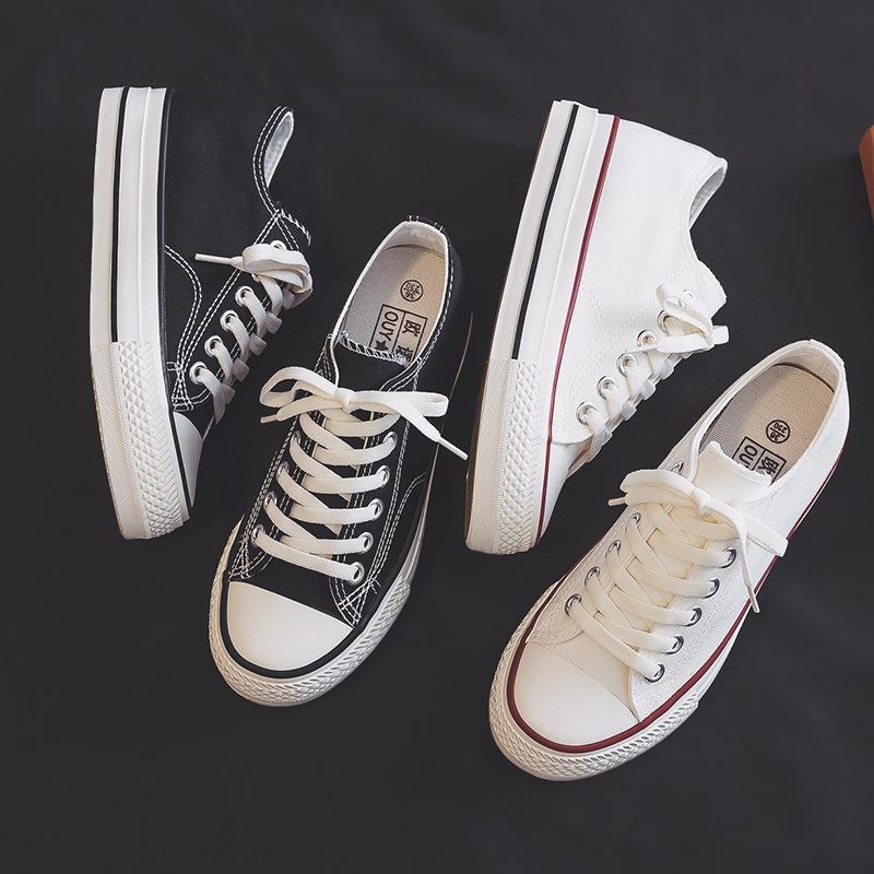 Platform Canvas Shoes Women's Shoes Spring and Autumn New Inner Heightening Board Shoes Ulzzang Versatile Cloth Shoes