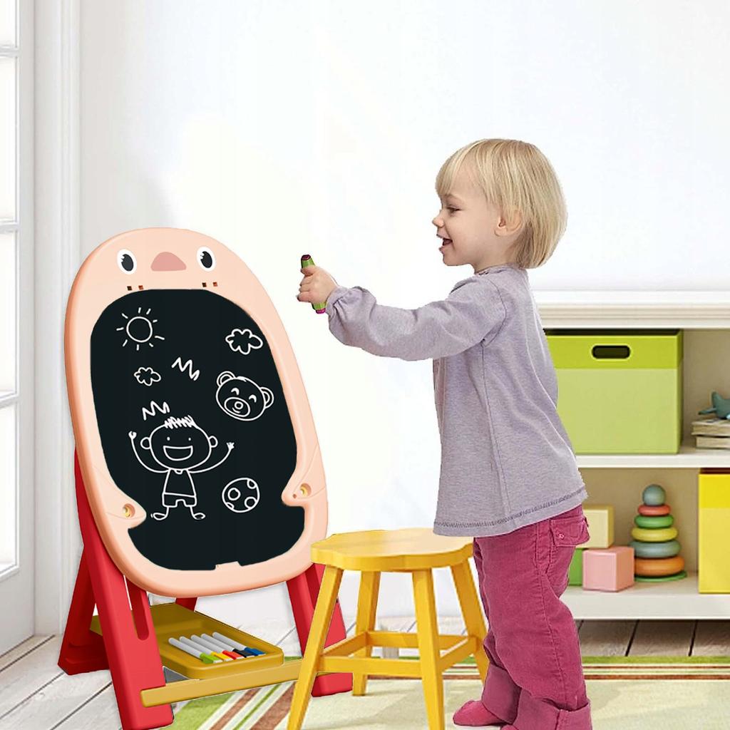 Double-Sided Magnetic Chalk Board Educational For Children Standing