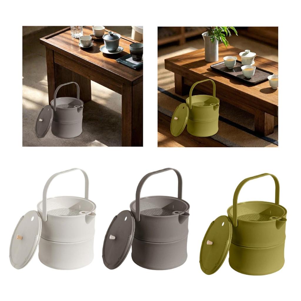 Ведро для чайных отходов Мусорное ведро Портативное с ситом Контейнер для утилизации с крышкой Жидкость