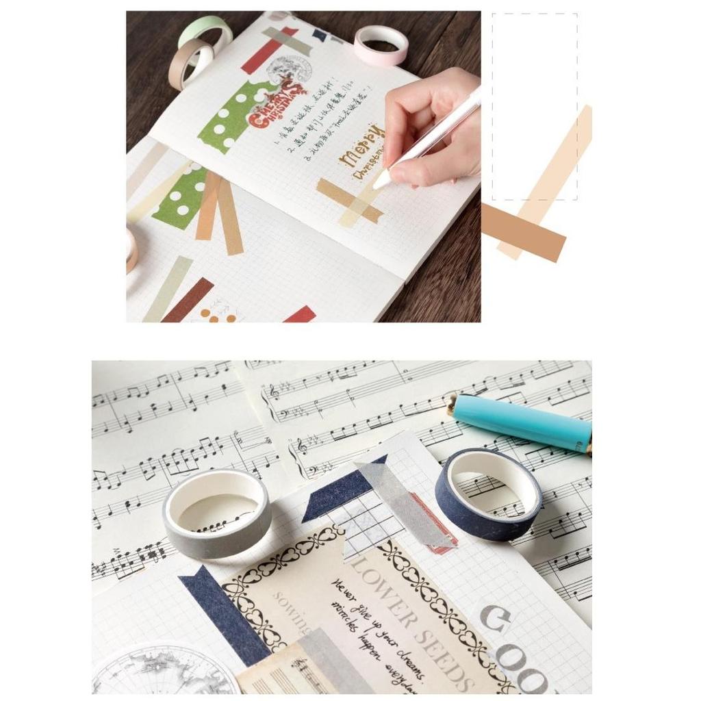 10pcs Basic Color Paper Washi Tape Set 10mm 25mm Rainbow Adhesive Masking Tapes Stickers Decoration Album Diary A6174