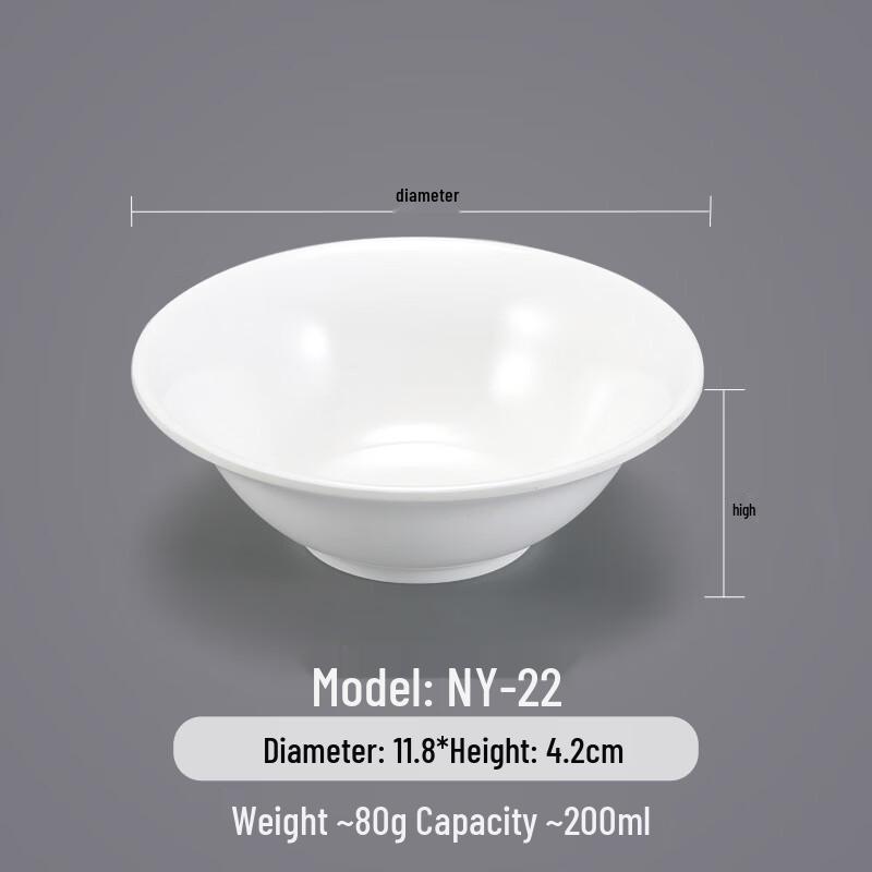 Белые melamine коммерческие миски для риса и супа