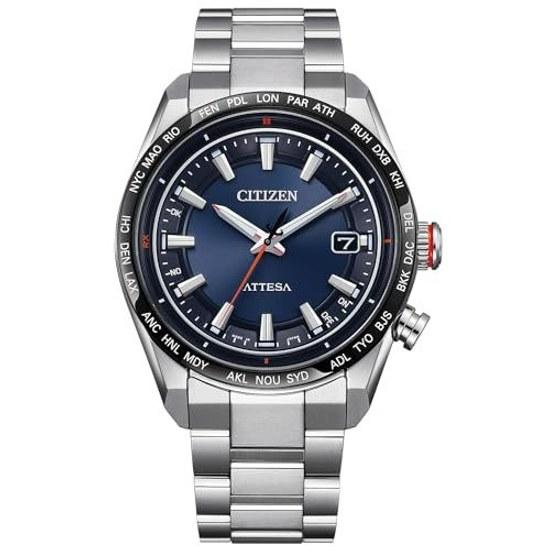 Наручные часы CITIZEN ATTESA CB0287-68L Радиоуправляемые Водонепроницаемые Титановые Легкие Мужские Деловые Серебристо-синие Сделано в Японии