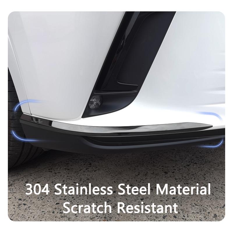 QHCP полоса переднего бампера автомобиля из нержавеющей стали, передняя и задняя планка, декоративная наклейка, накладка, подходит для Lexus RX350H 450H 500H 2023