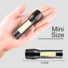 Portable LED Flashlight Zoom Focus Torch Lamp Rechargeable USB Lantern COB Built In Battery Q5 Waterproof Camping Lights