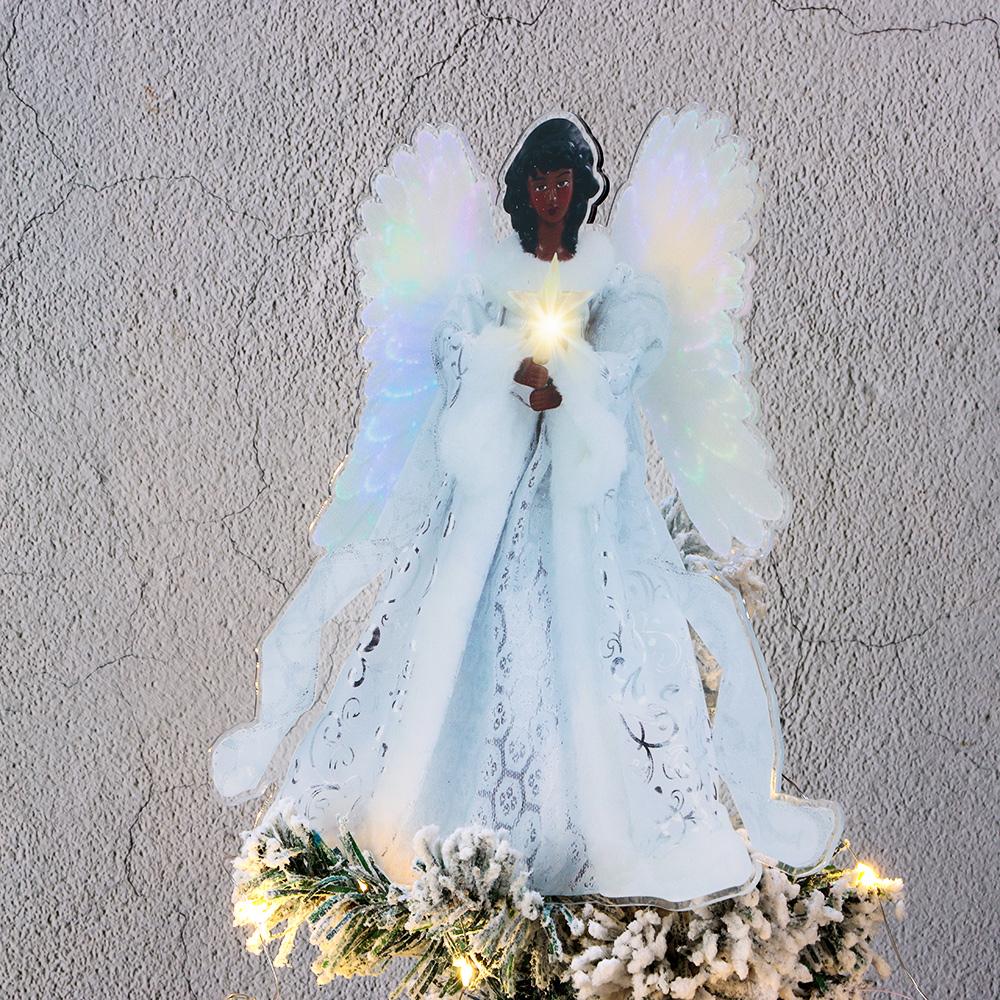 Acrylic Decoration Festive Xmas Angel Pendant Topper Christmas Tree Angel Fairy