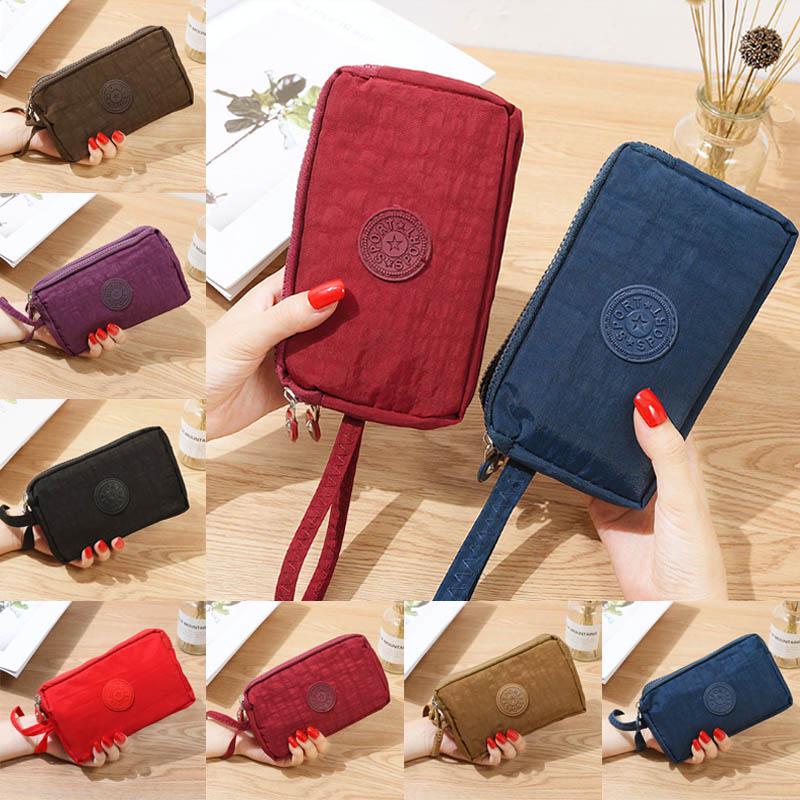 Vogue Three-Layer Coin Zipper Phone Bag 2019 New High Quality Hot Sale Solid Fashion Popular 1PC Card Short Wallet Key Purse Women Canvas