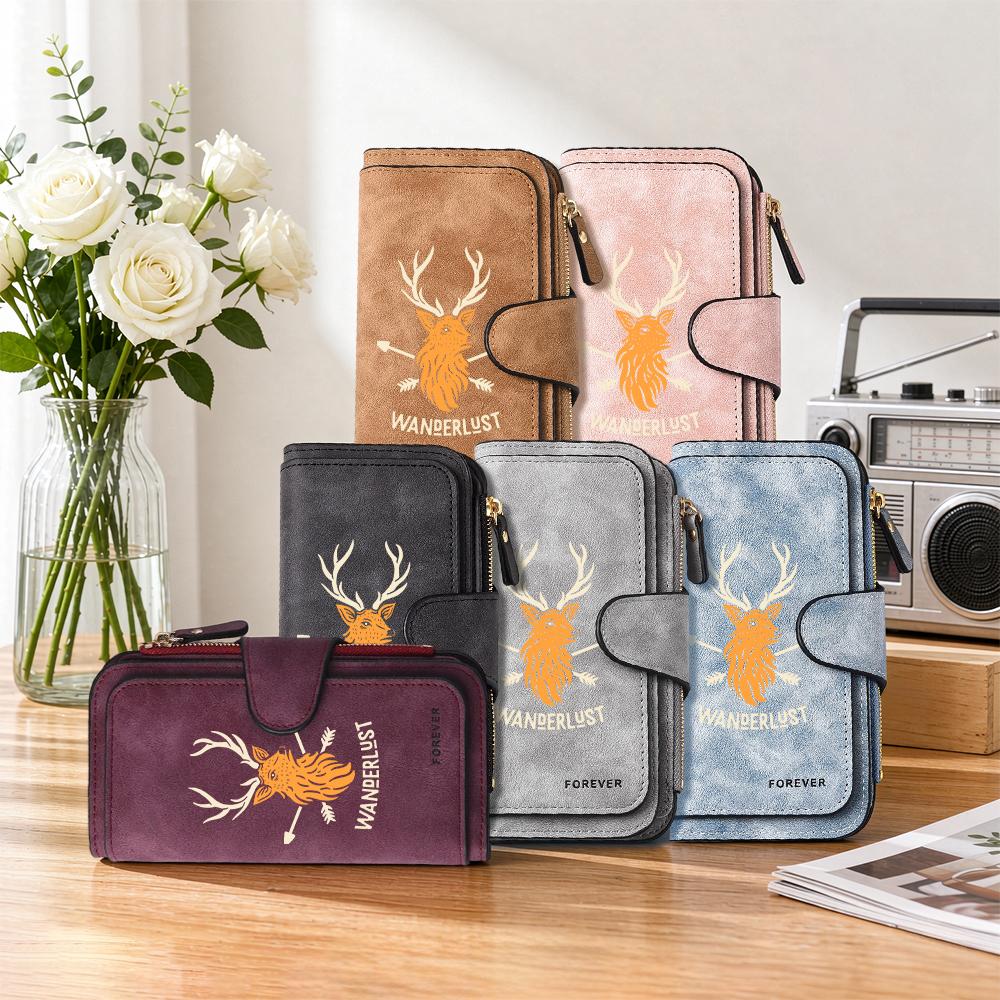 Wanderlust Deer Pattern Long Wallet