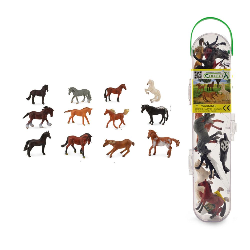 CollectA Horse Figures In Tube Gift Set (Pack of 12)