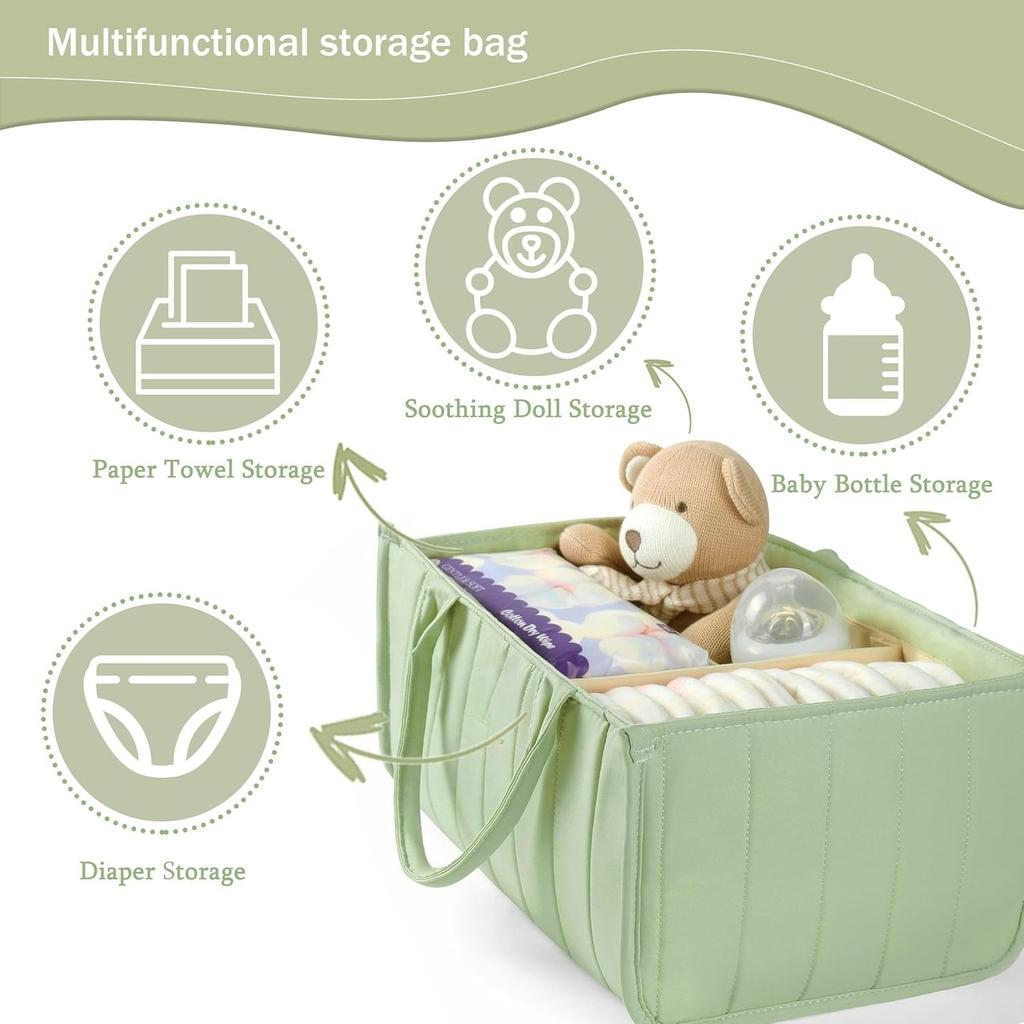 Просторный органайзер-подставка для подгузников - Настраиваемые детские органайзеры и хранение для мамы - Портативный, стильный дизайн