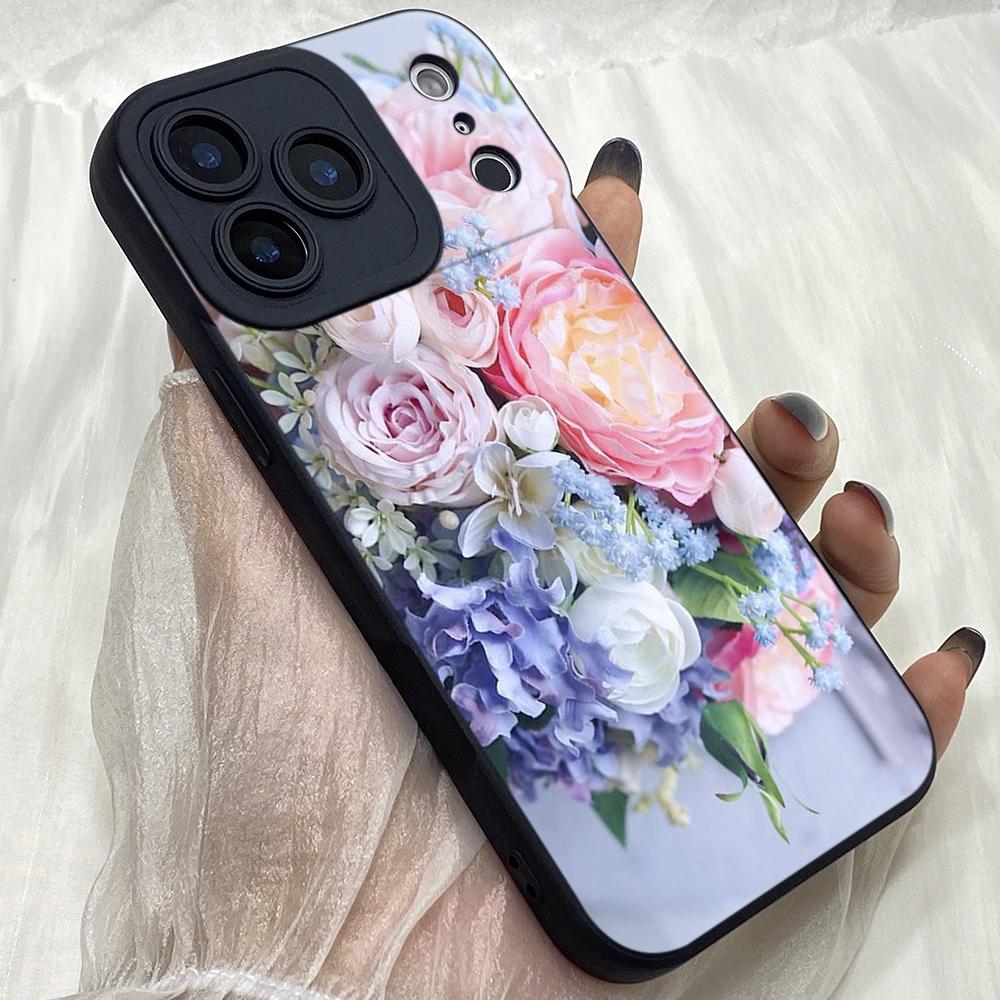 M327 Цветок Пион Ваза Ангельские Глаза Мягкий Чехол для Телефона для iPhone Samsung Galaxy Xiaomi Rdemi Huawei Honor Infinix Realme OPPO vivo Все Модели Чехол из ТПУ