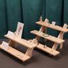 Display Stand Riser Wood Multiple Tier Versatile Showcase Shelf for Retail Jewelry Figures Makeups