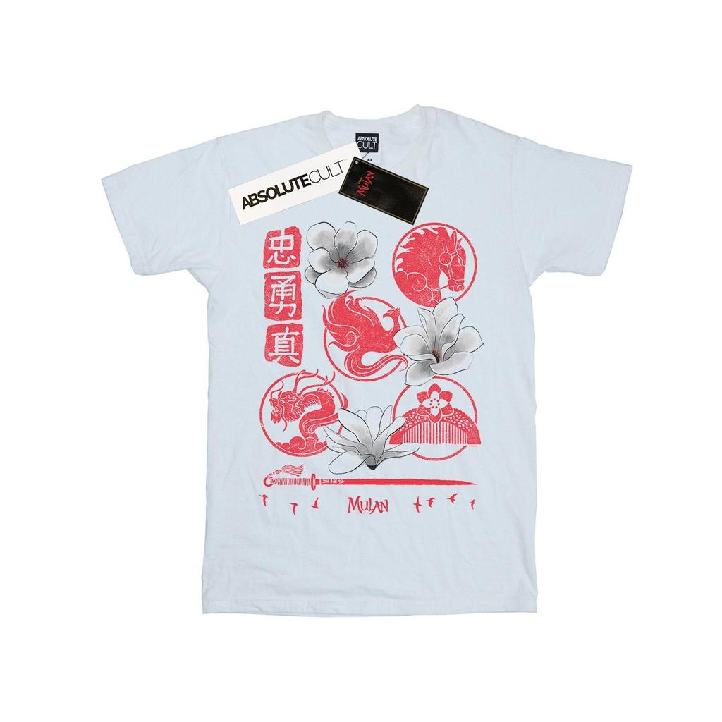 Disney Womens/Ladies Mulan Movie Icons Cotton Boyfriend T-Shirt