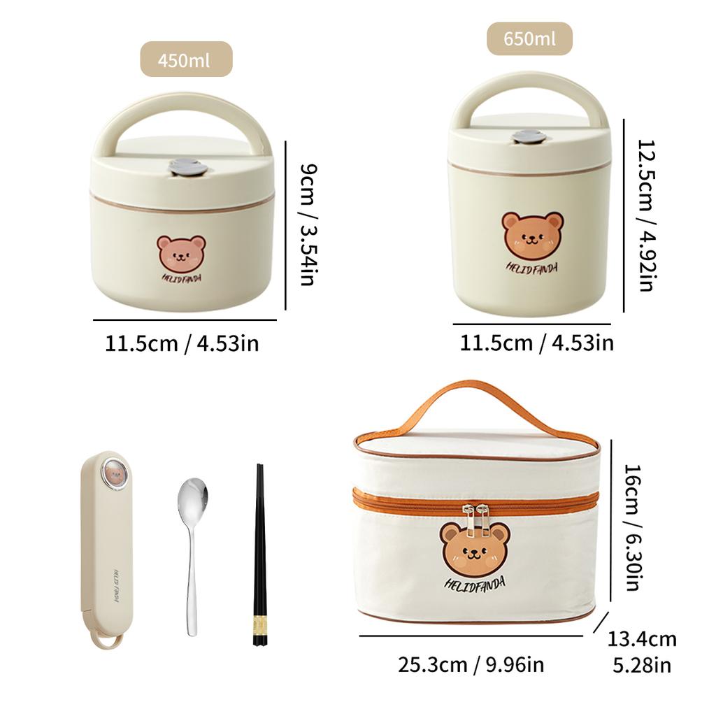 Ceramic Lunch Box Portable Insulated Food Storage Container With Lid Microwave Bento Box Sealed Leak Proof Food Jar